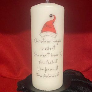 Large Christmas Candle - 9 x 3 inches